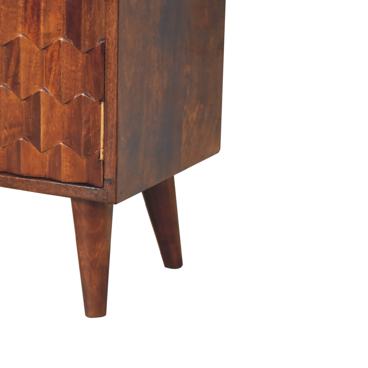 Chestnut Pineapple Carved Chest of Drawers | Hand-Carved