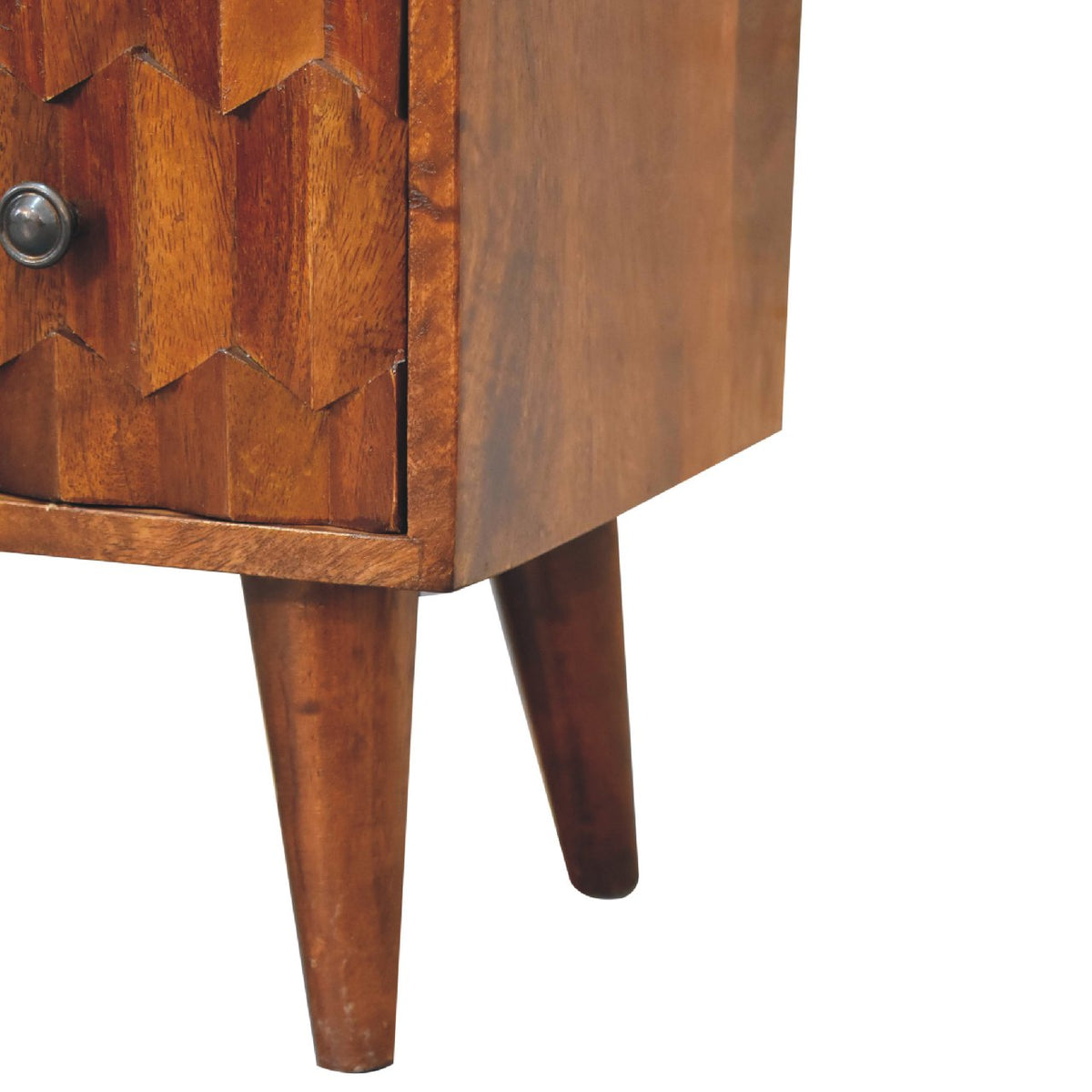 Chestnut Pineapple Carved Chest of Drawers | Hand-Carved
