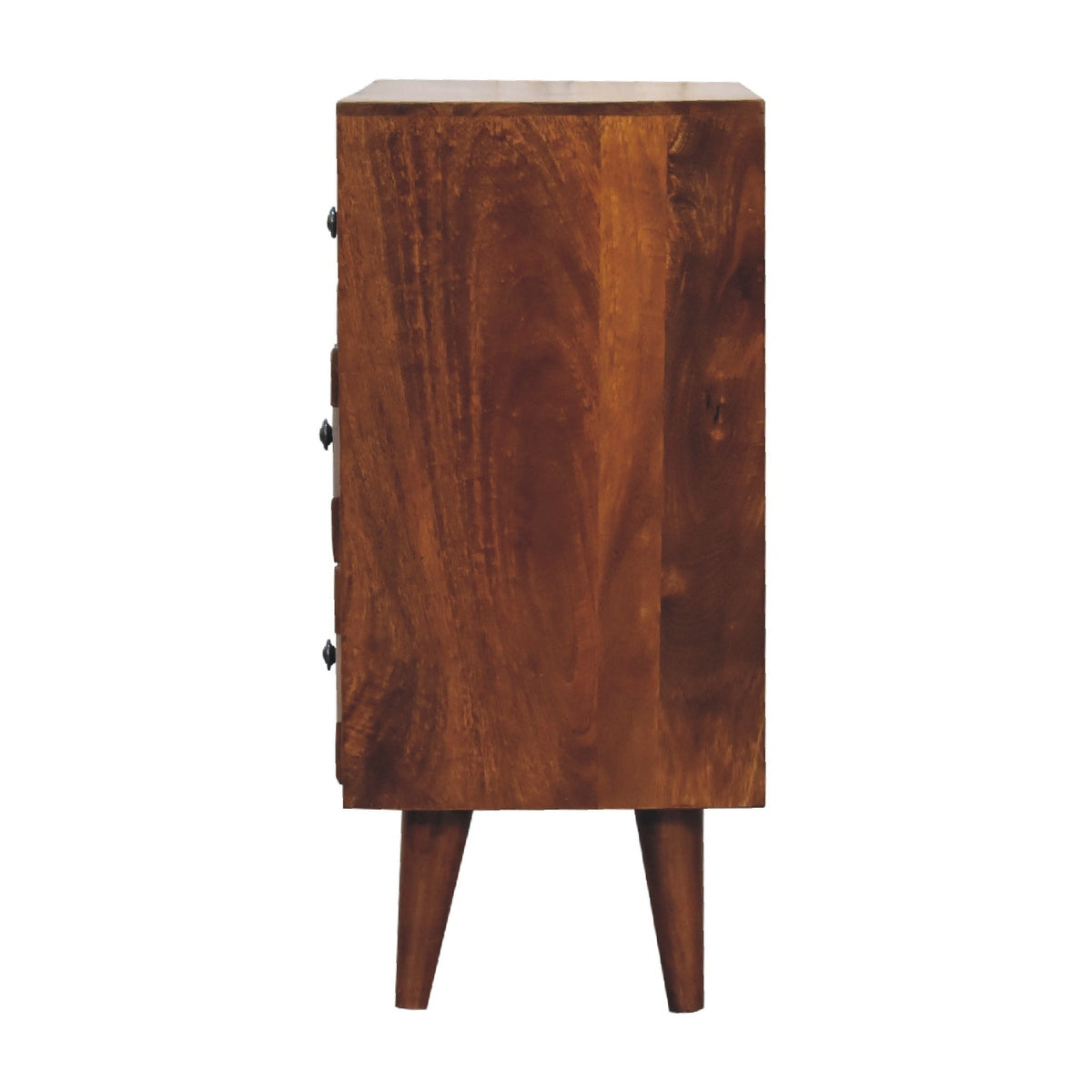 Chestnut Pineapple Carved Chest of Drawers | Hand-Carved