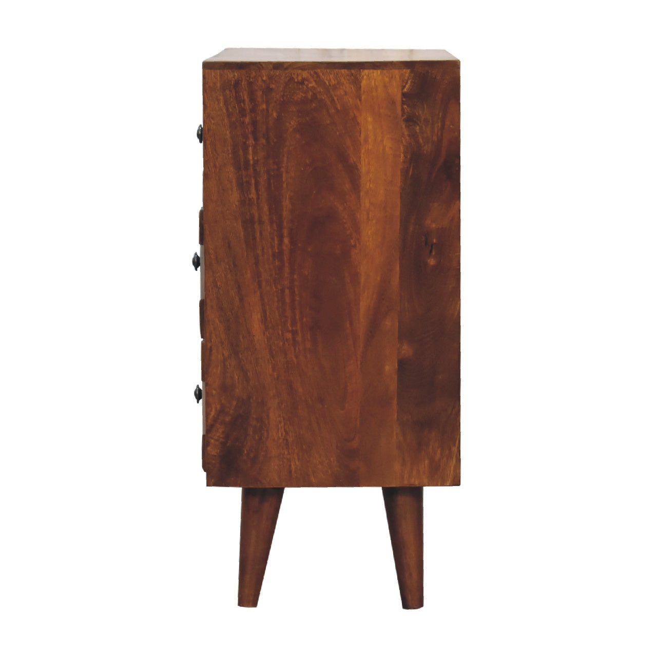 Chestnut Pineapple Carved Chest of Drawers | Hand-Carved