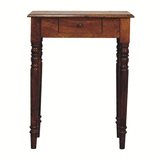 Chestnut Turned Leg Writing Desk | Hand-Carved