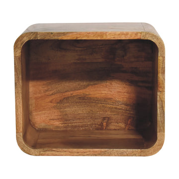 Oak-ish Floating Open Bedside Table | Wall-Mounted