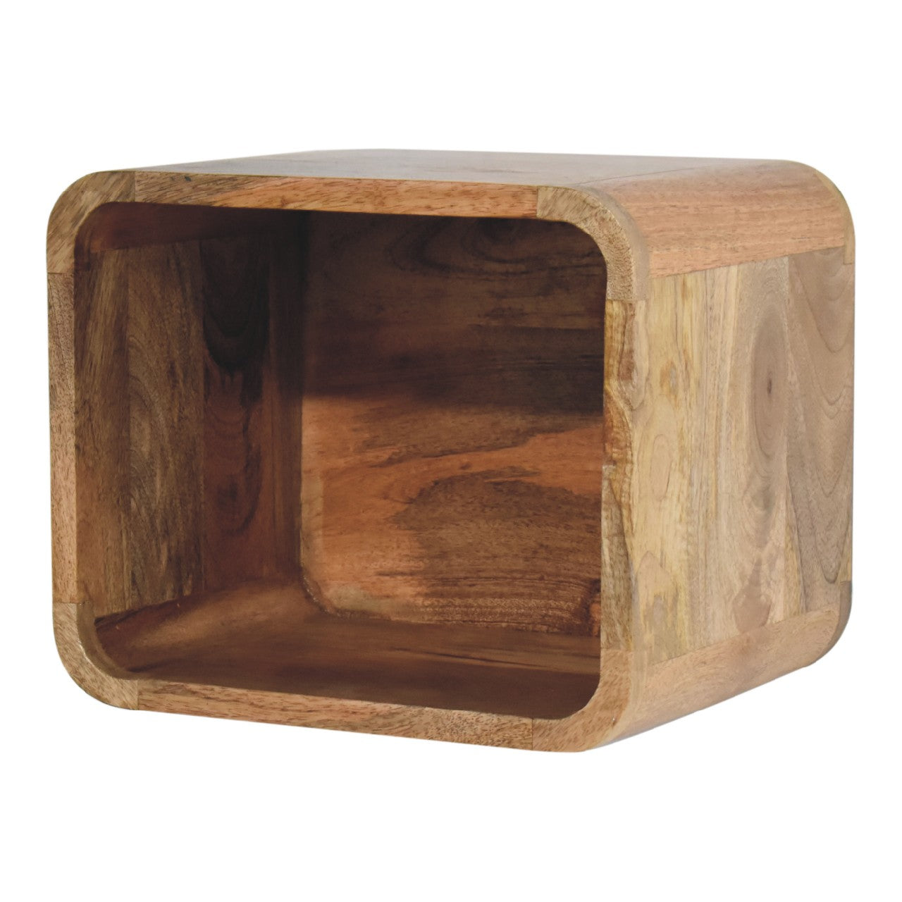 Oak-ish Floating Open Bedside Table | Wall-Mounted