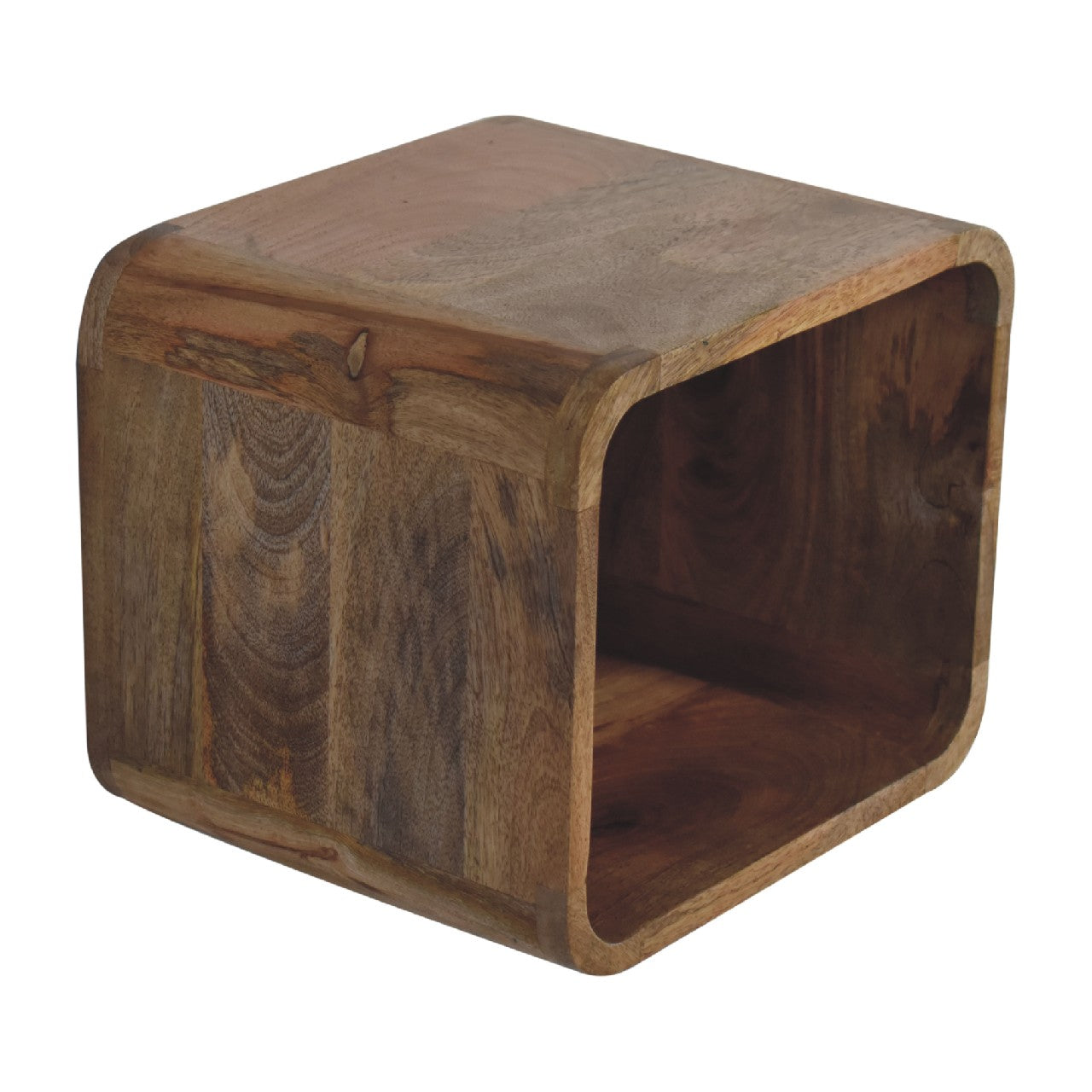 Oak-ish Floating Open Bedside Table | Wall-Mounted
