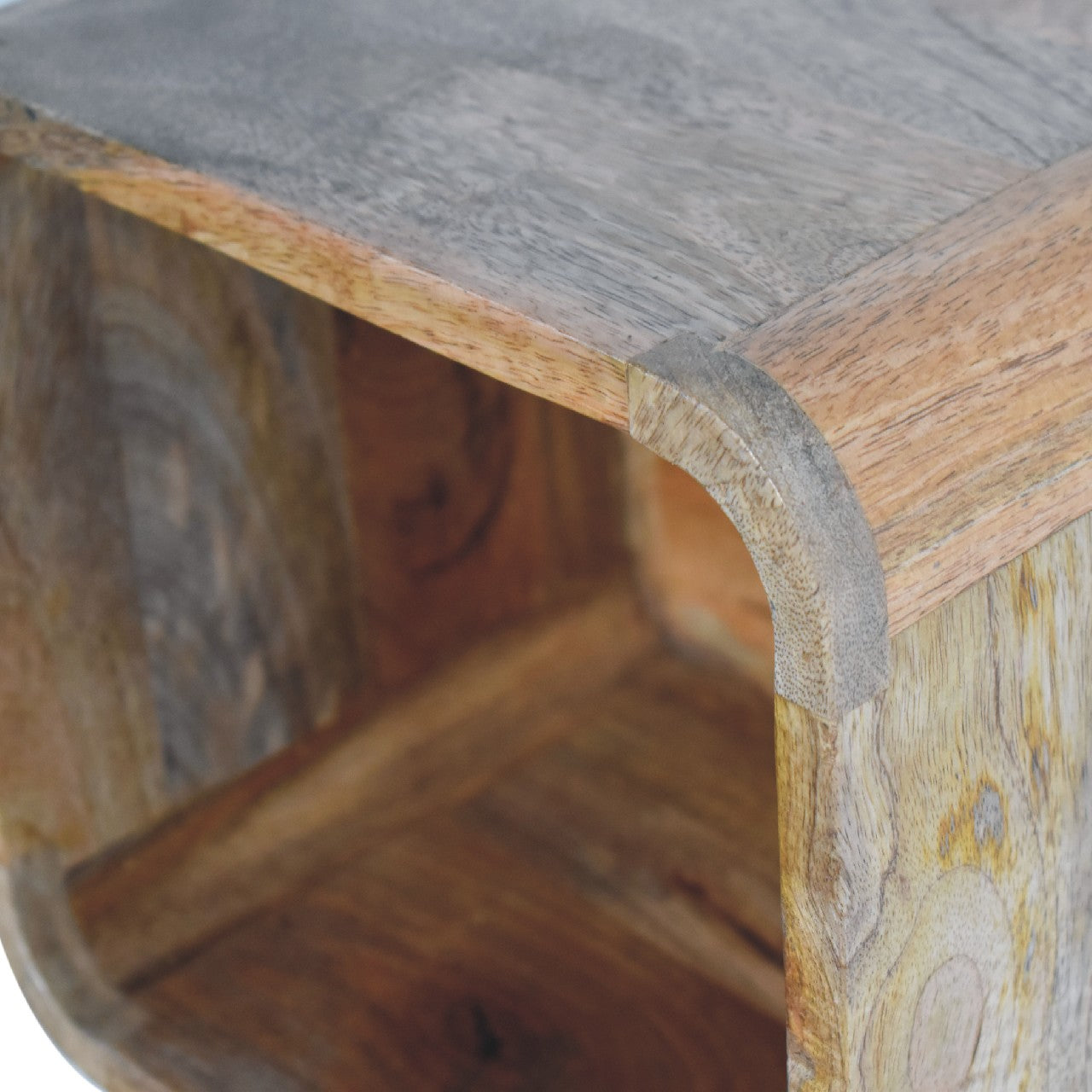 Oak-ish Floating Open Bedside Table | Wall-Mounted