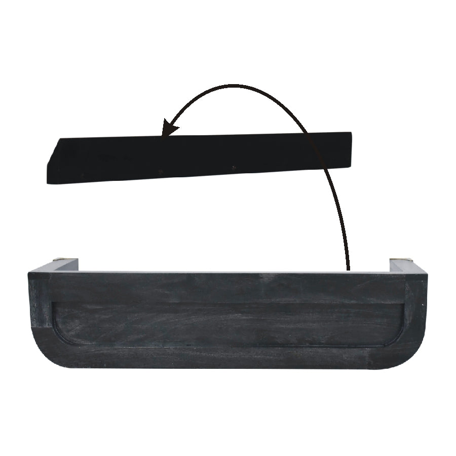 Indira Floating Console Table | Black Mango Wood