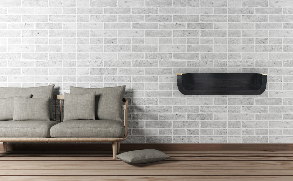 Indira Floating Console Table | Black Mango Wood