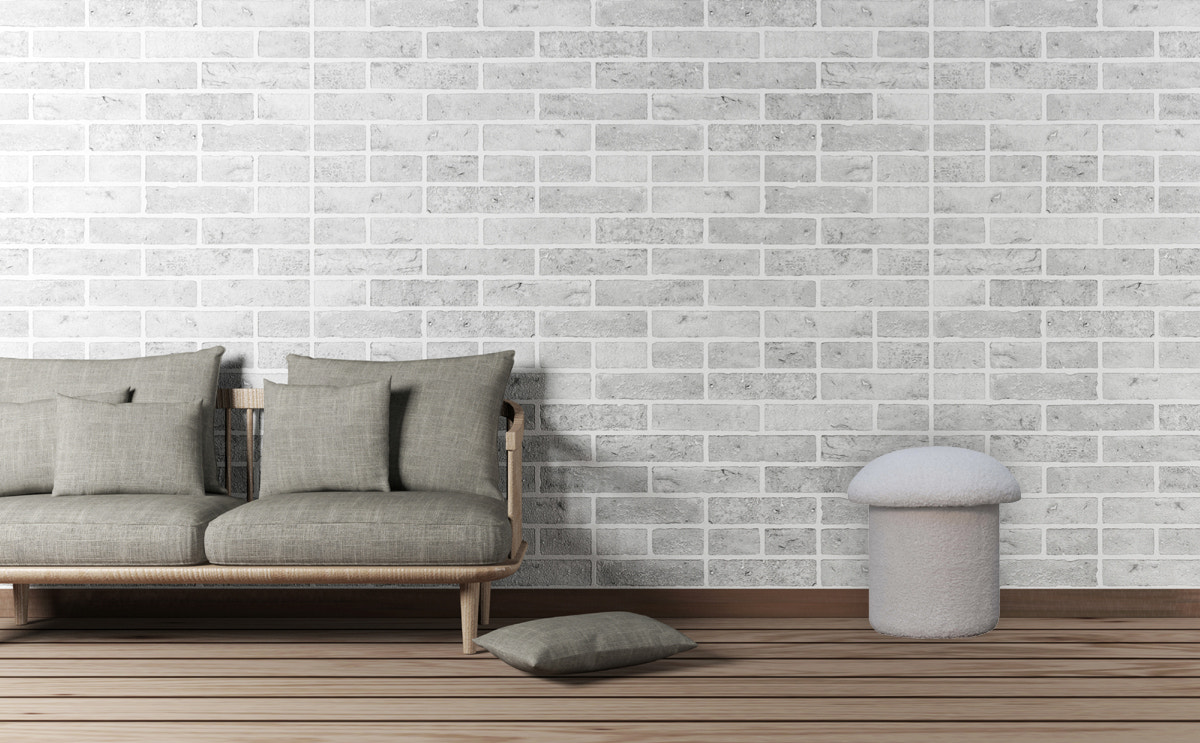 White Boucle Mushroom Footstool