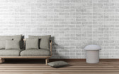 White Boucle Mushroom Footstool