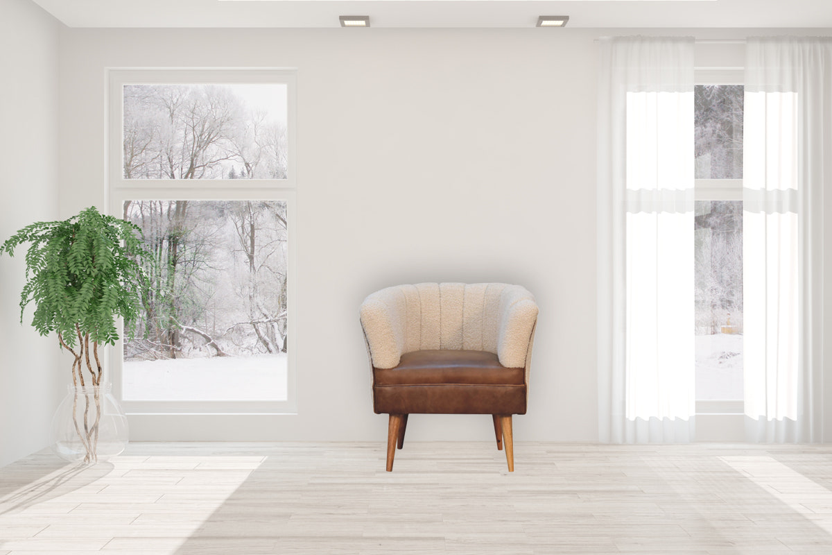 Boucle Cream Buffalo Chair