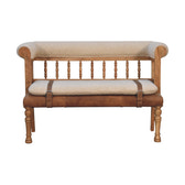 Strapped Hallway Bench | Oak Mango Wood