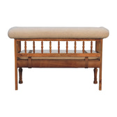 Strapped Hallway Bench | Oak Mango Wood