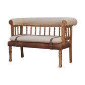 Strapped Hallway Bench | Oak Mango Wood