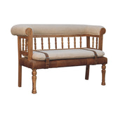 Strapped Hallway Bench | Oak Mango Wood
