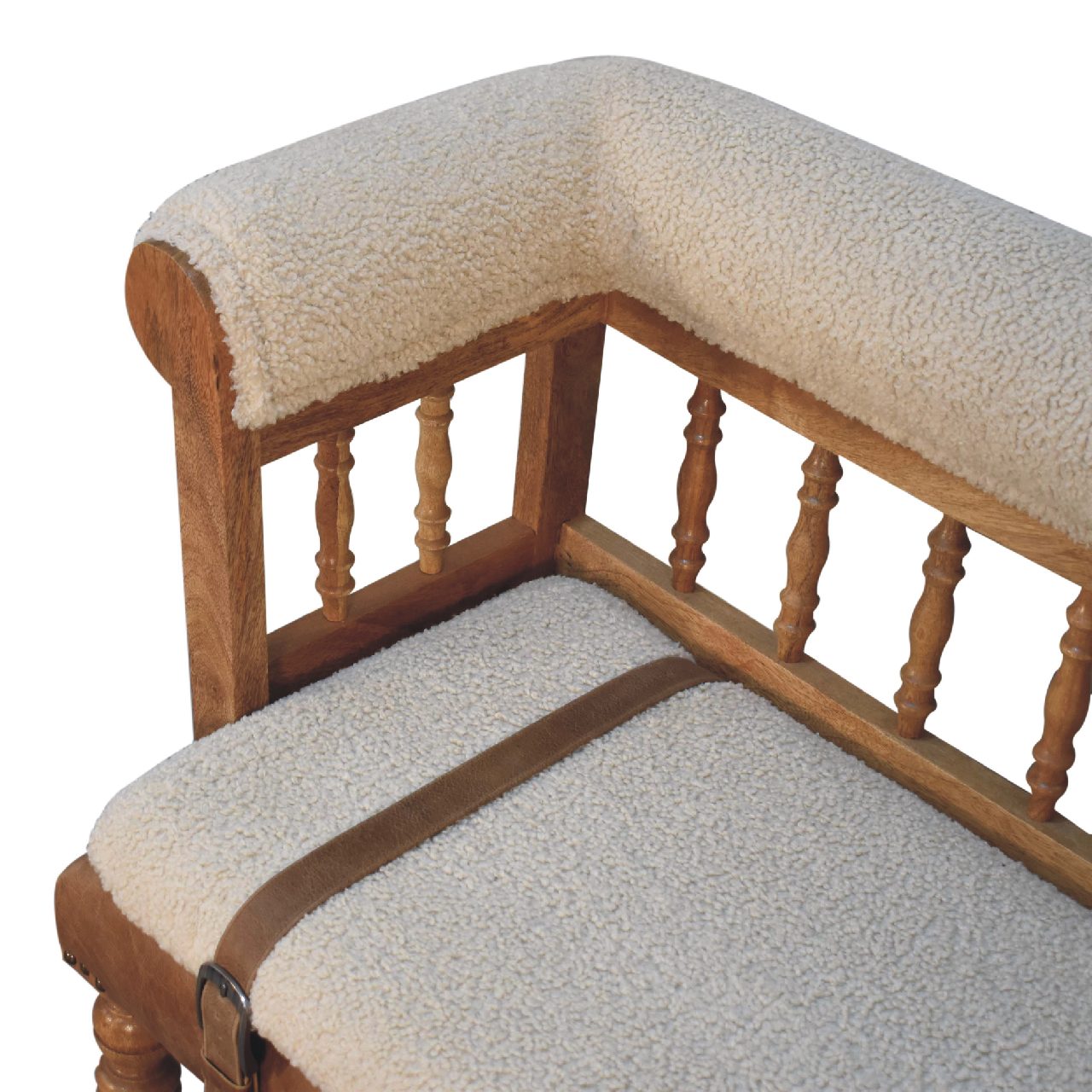 Strapped Hallway Bench | Oak Mango Wood