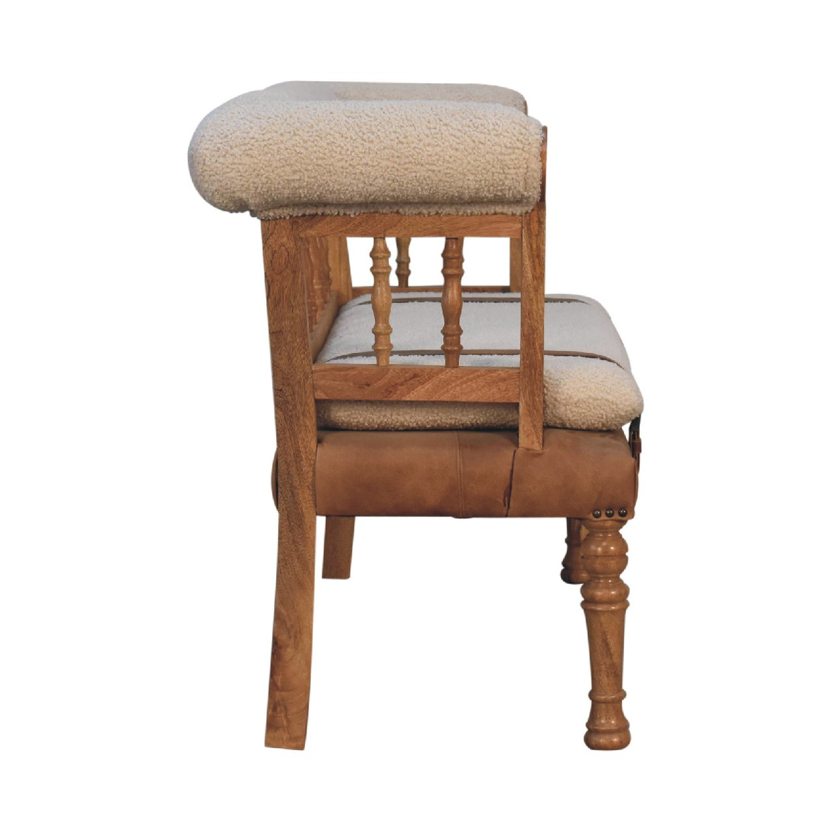 Strapped Hallway Bench | Oak Mango Wood