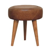 Seagrass Buffalo Footstool | Buffalo Leather