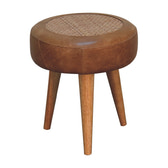 Seagrass Buffalo Footstool | Buffalo Leather