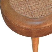 Seagrass Buffalo Footstool | Buffalo Leather