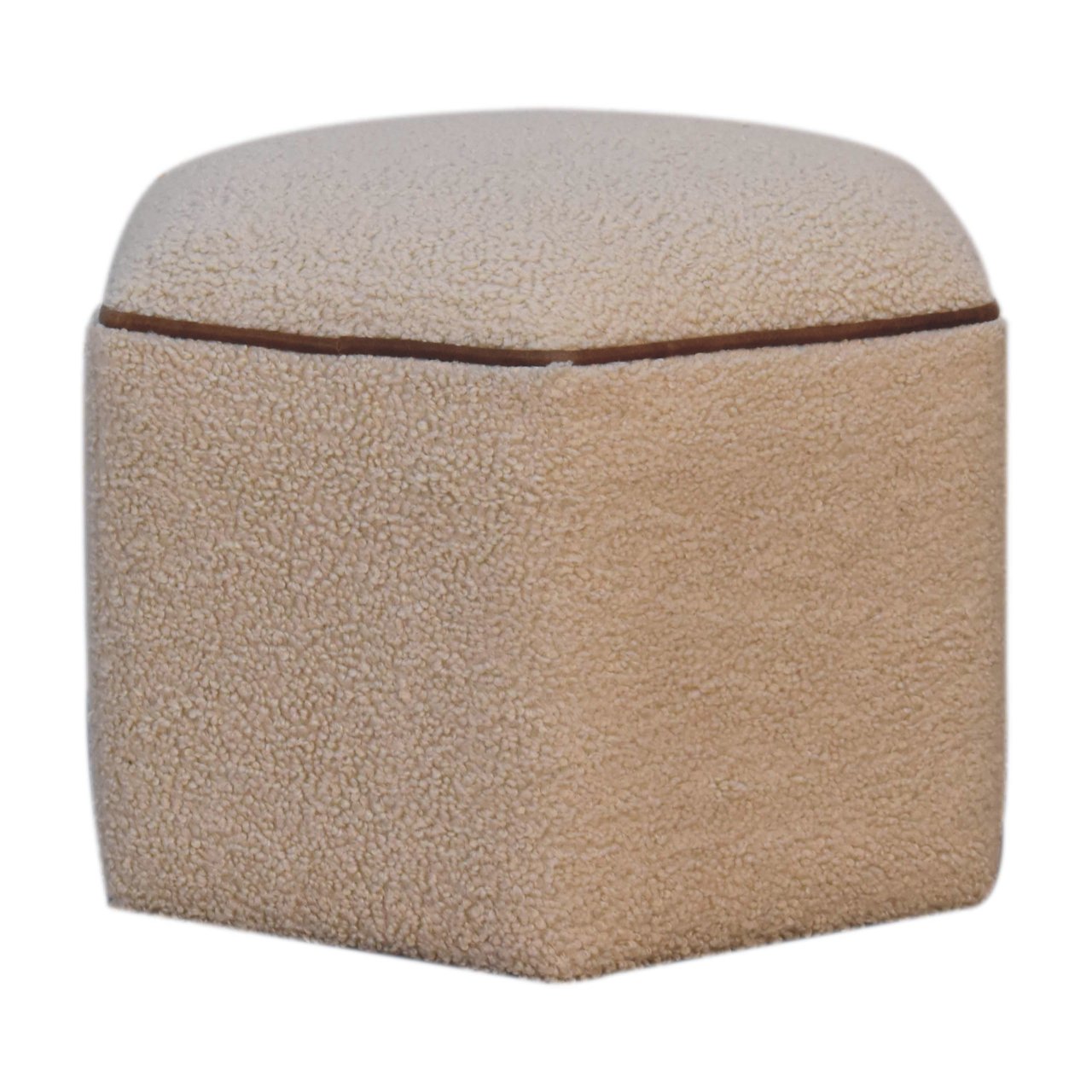 Serenity Hexagonal Footstool | Boucle