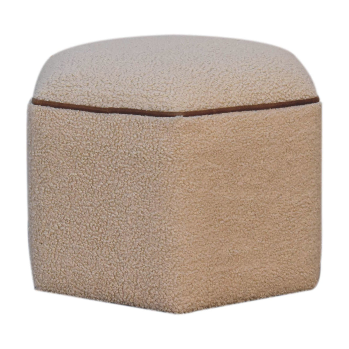 Serenity Hexagonal Footstool | Boucle
