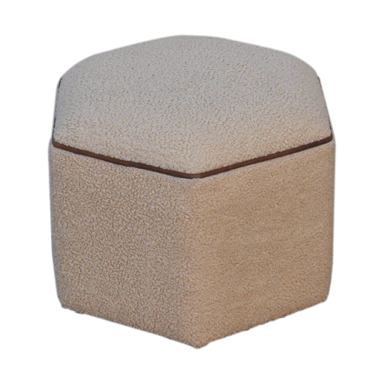 Serenity Hexagonal Footstool | Boucle