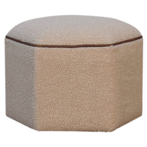 Serenity Hexagonal Footstool | Boucle