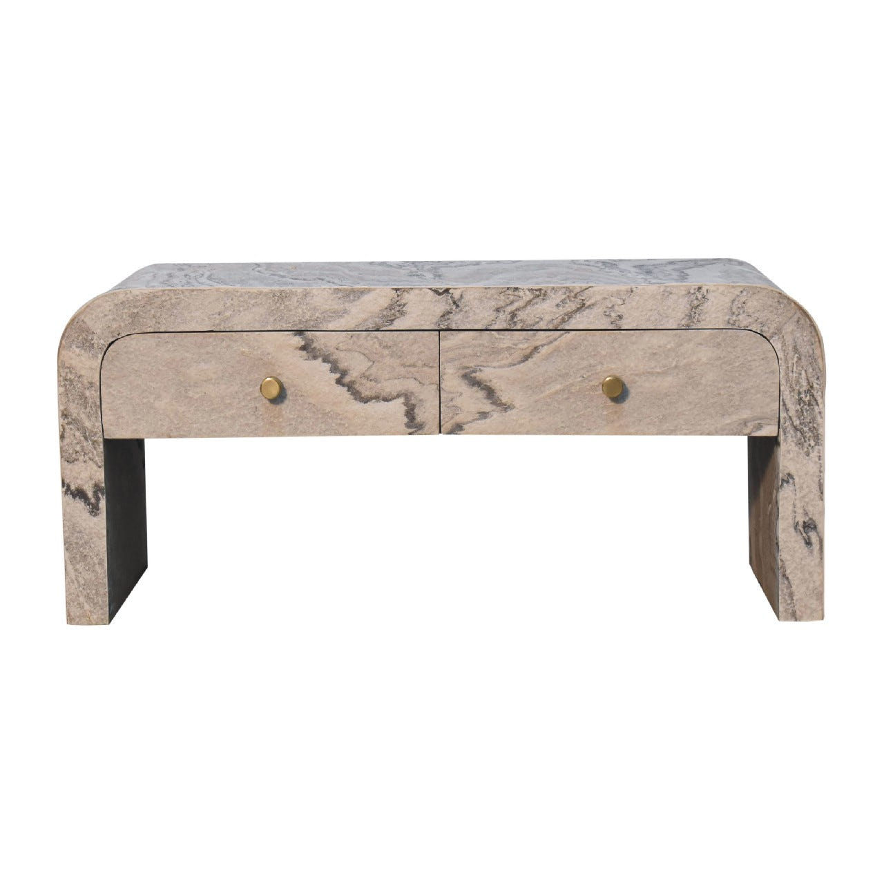 Nouveau TV Media Unit | Oak-Ish Solid Mango Wood