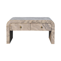 Nouveau Coffee Table | Marble-Effect Solid Mango Wood