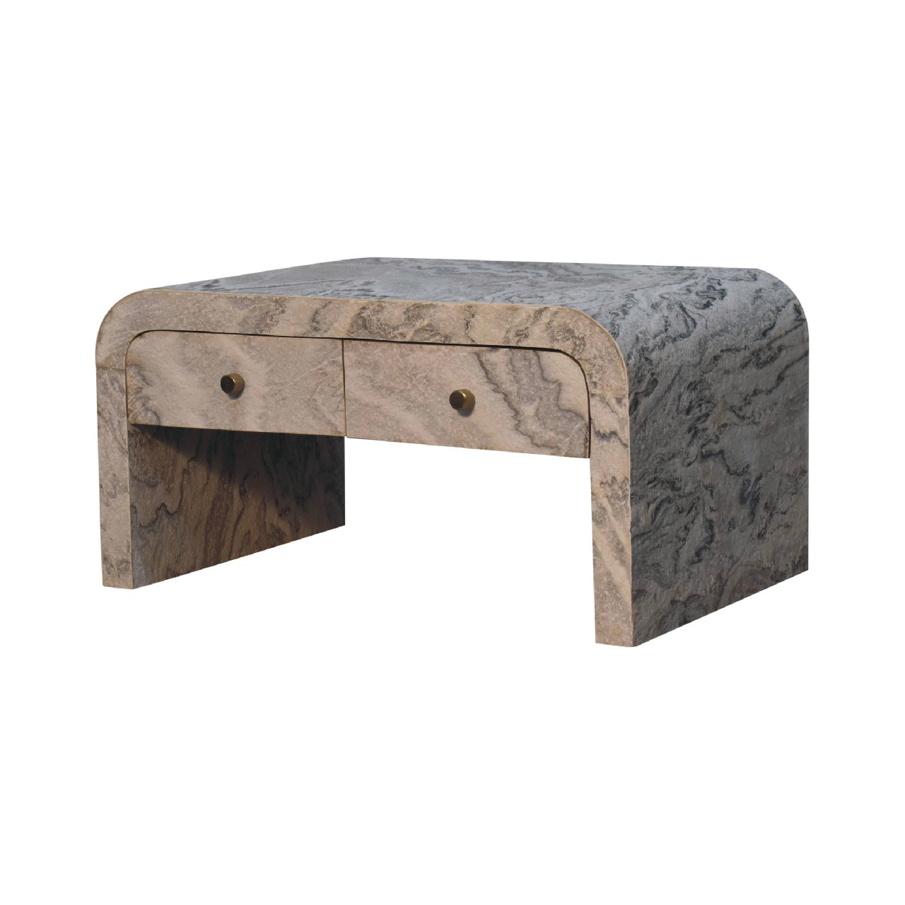 Nouveau Coffee Table | Marble-Effect Solid Mango Wood