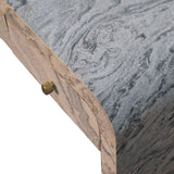 Nouveau Coffee Table | Marble-Effect Solid Mango Wood