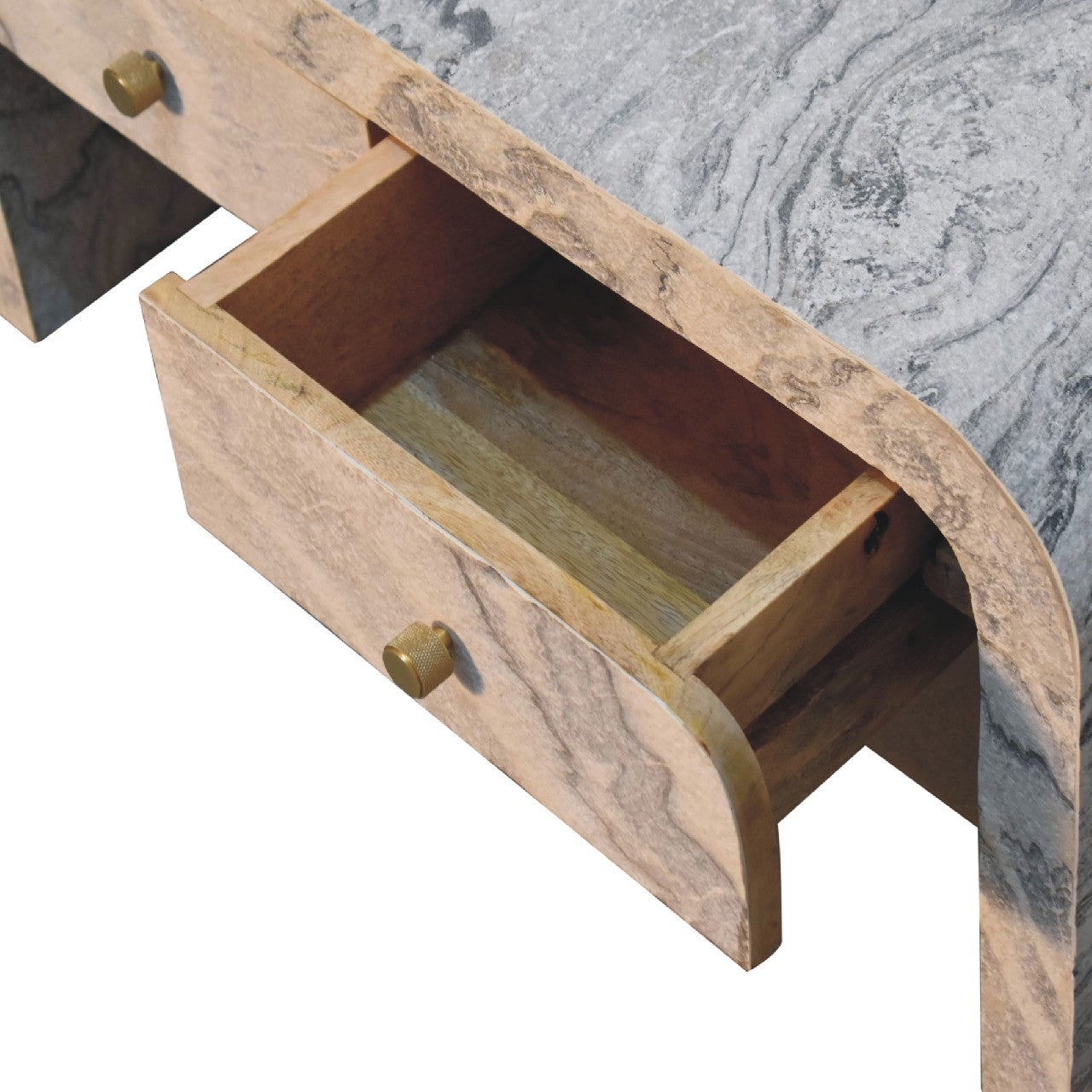 Nouveau Coffee Table | Marble-Effect Solid Mango Wood