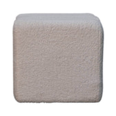 White Wavy Boucle Footstool