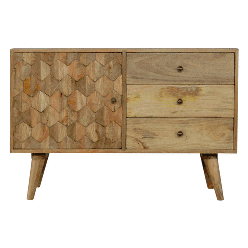 Pineapple Carved Sideboard Chest of Drawers | Hand-Carved