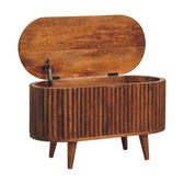 Reeve Blanket Box Storage Bench | Chestnut Mango Wood