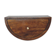 Chestnut Crescent Floating Bedside Table | Wall-Mounted