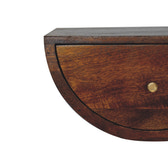 Chestnut Crescent Floating Bedside Table | Wall-Mounted
