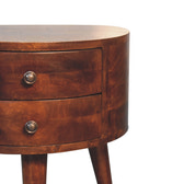 Odyssey Tripod Bedside Table | Chestnut Solid Mango Wood