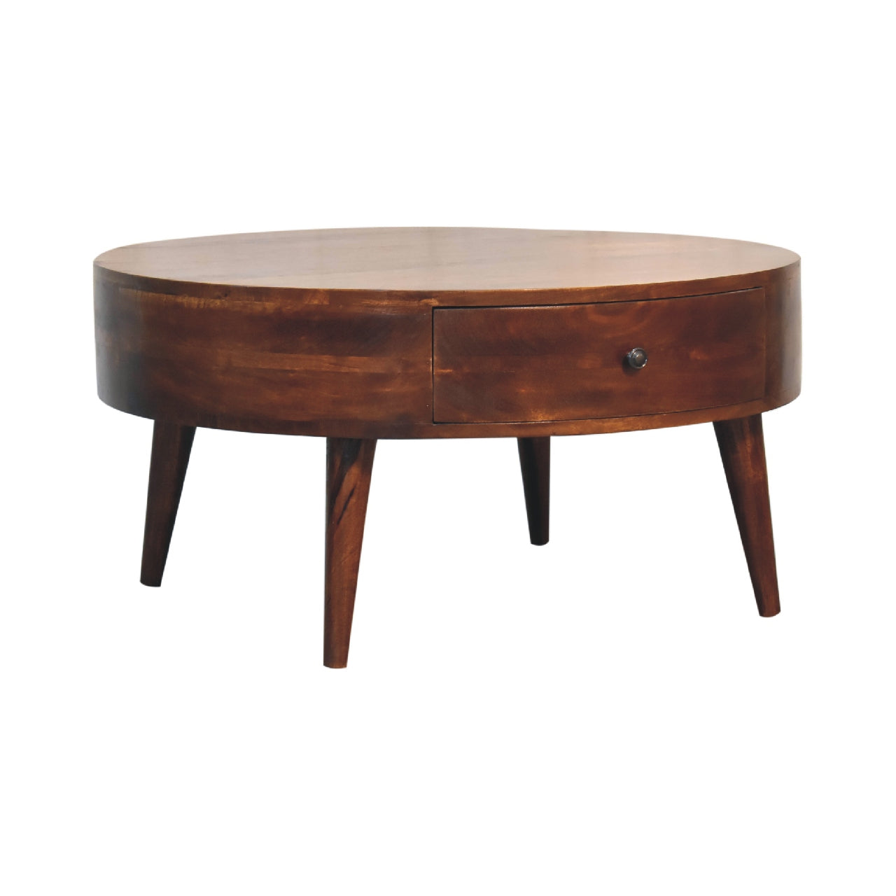 Odyssey Coffee Table | Chestnut Solid Mango Wood Hand-Carved
