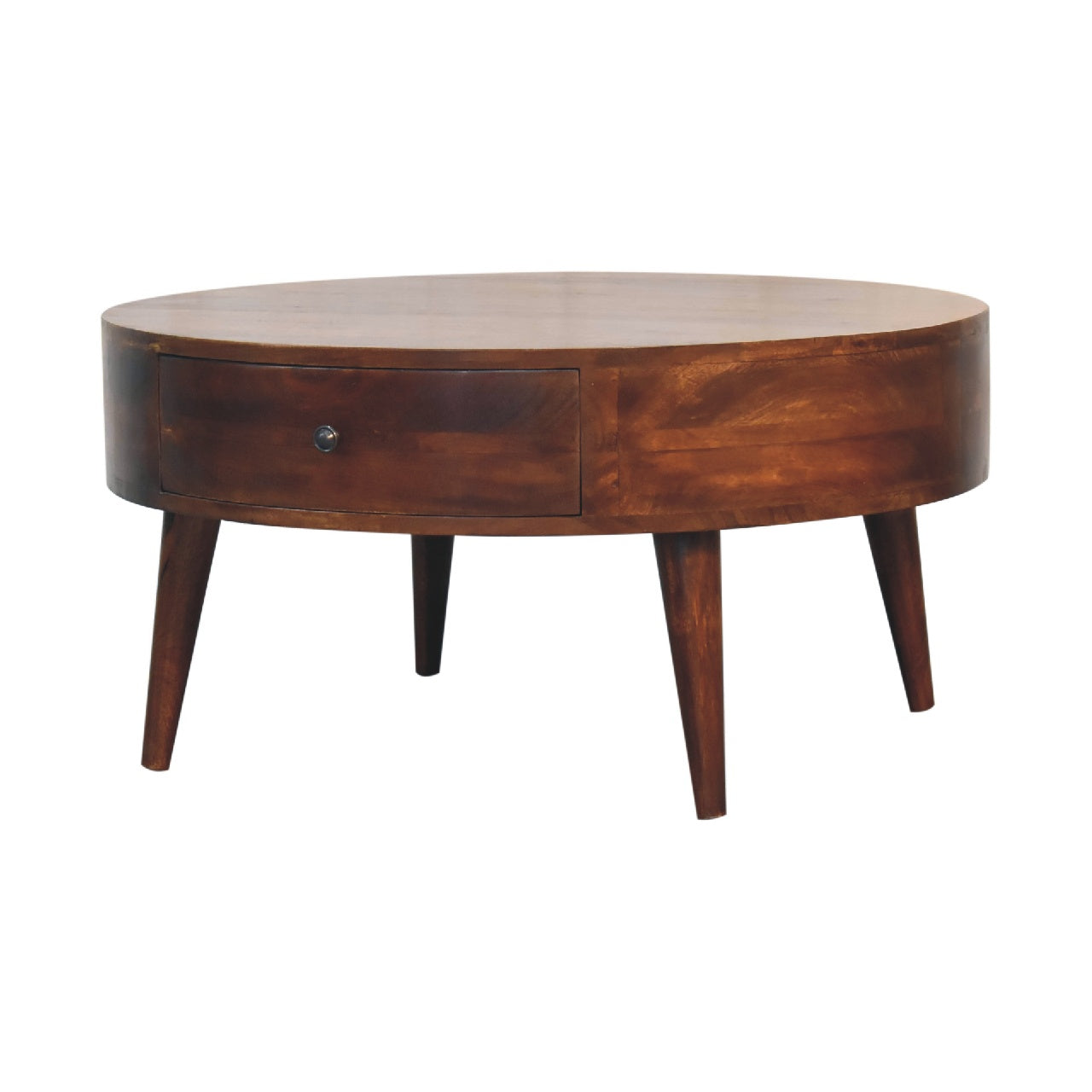 Odyssey Coffee Table | Chestnut Solid Mango Wood Hand-Carved