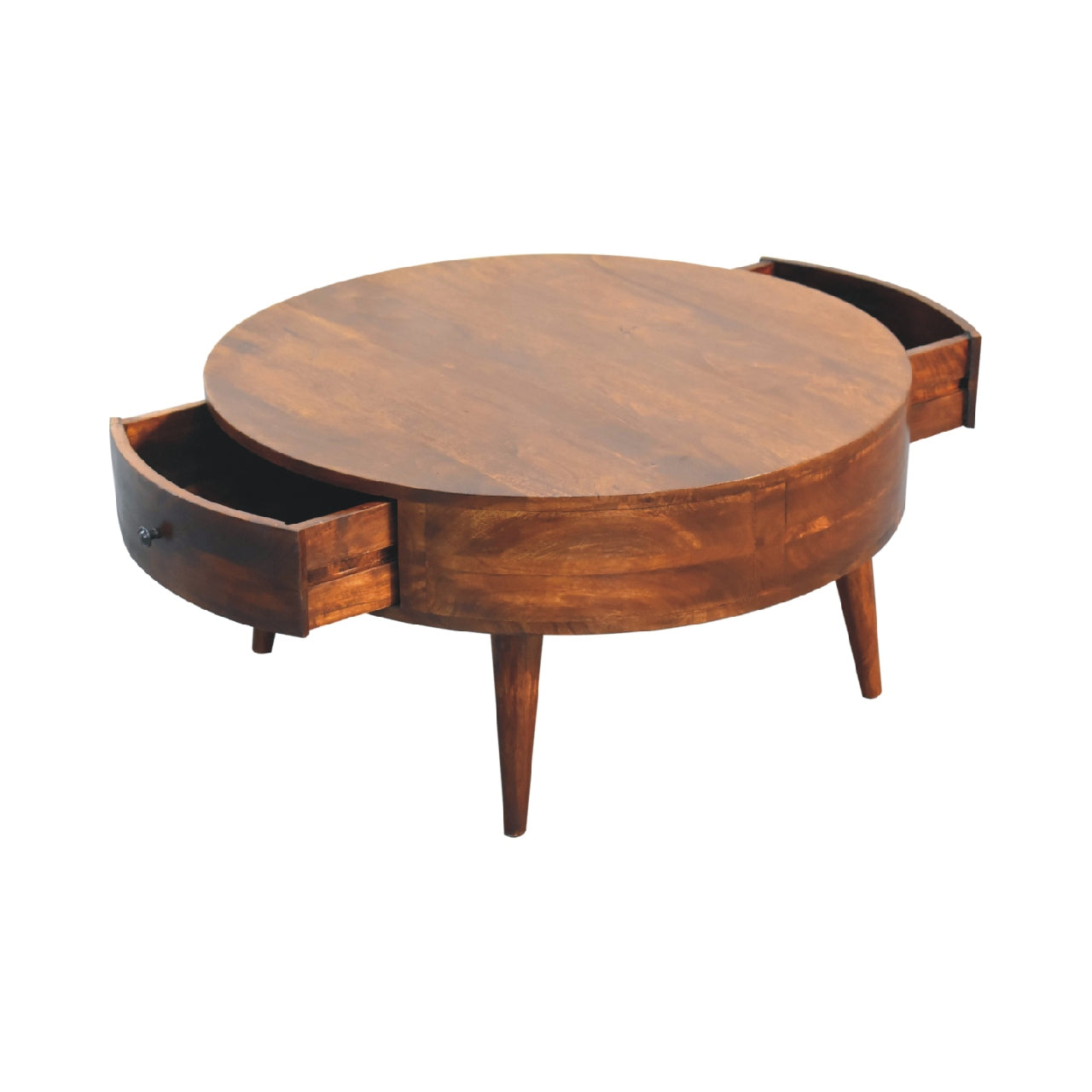 Odyssey Coffee Table | Chestnut Solid Mango Wood Hand-Carved