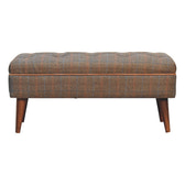 Multi Tweed Buffalo Pipe Bench