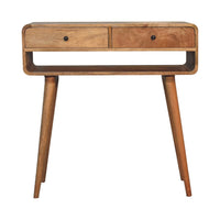 Sonata Console Table | Oak Solid Mango Wood Open Shelf