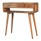 Sonata Console Table | Oak Solid Mango Wood Open Shelf