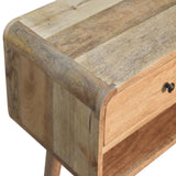 Sonata Console Table | Oak Solid Mango Wood Open Shelf