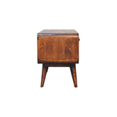 Reverse Curved Chestnut Chest of Drawers