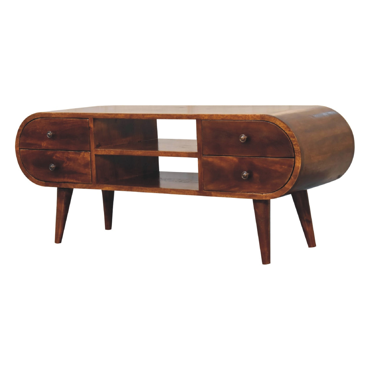 Chestnut Circular Chest of Drawers