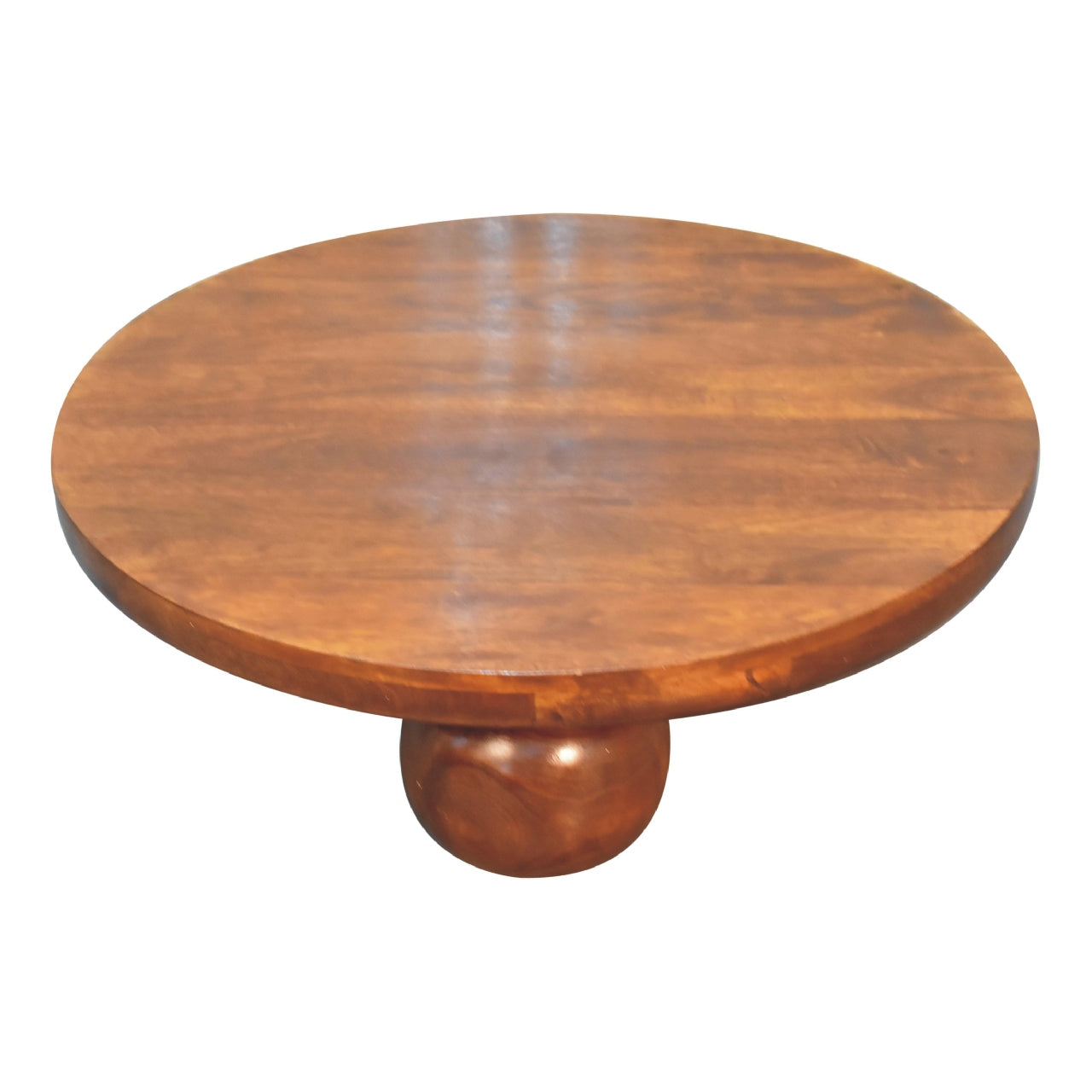 Chestnut Central Table with Ball Feet