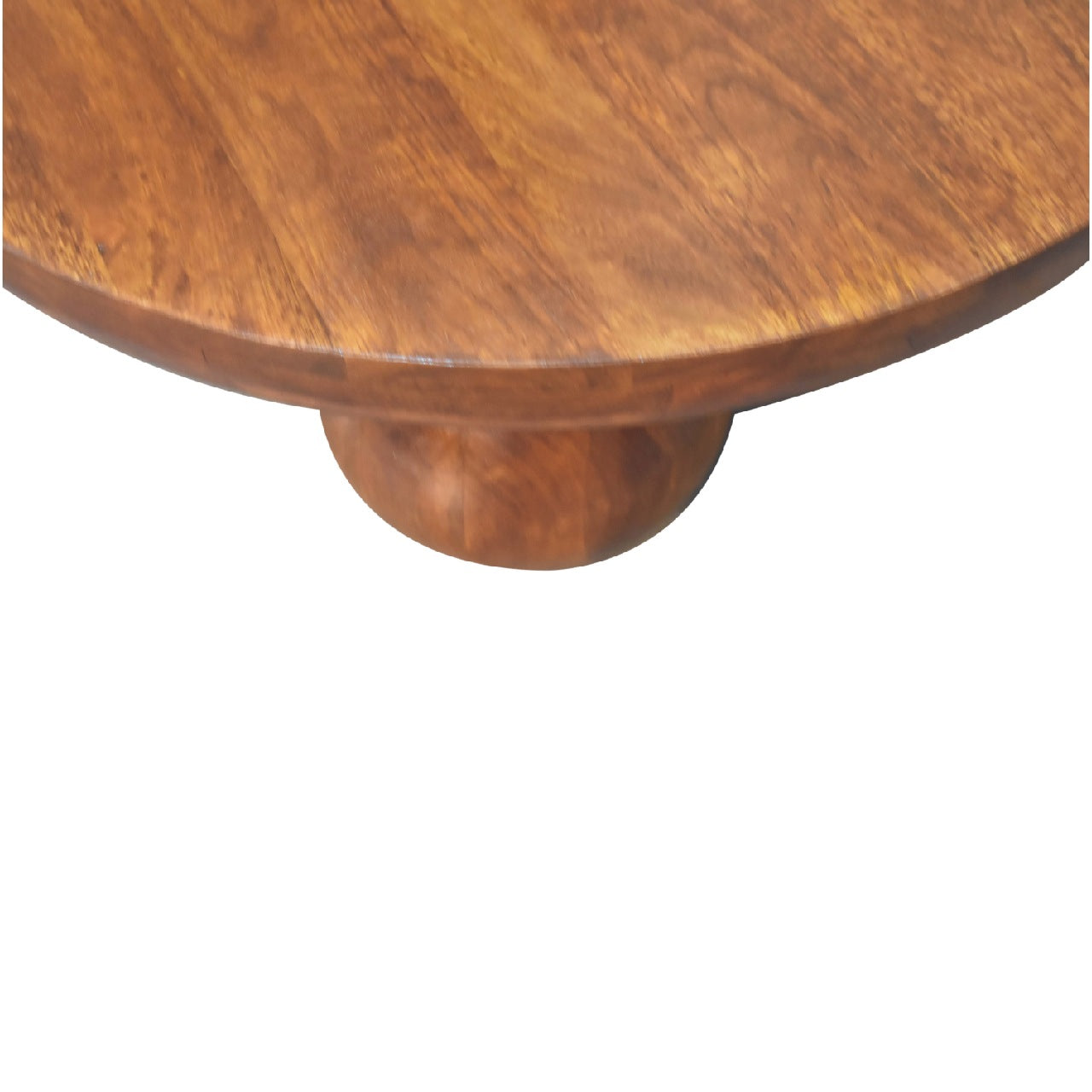 Chestnut Central Table with Ball Feet