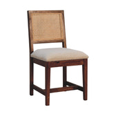 Cream Boucle Rattan Chair | Chestnut